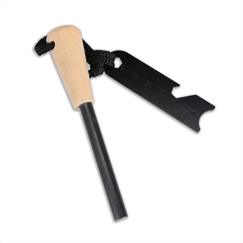 Ferrocerium Rod Fire Starter with Handle and Steel Scraper Flint Striker New