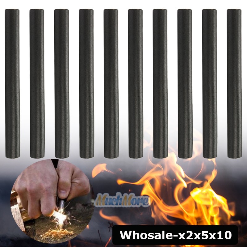 Lots Huge 1/2 x 5 Ferrocerium Rod Flint Fire Starter Magnesium Outdoor Camping