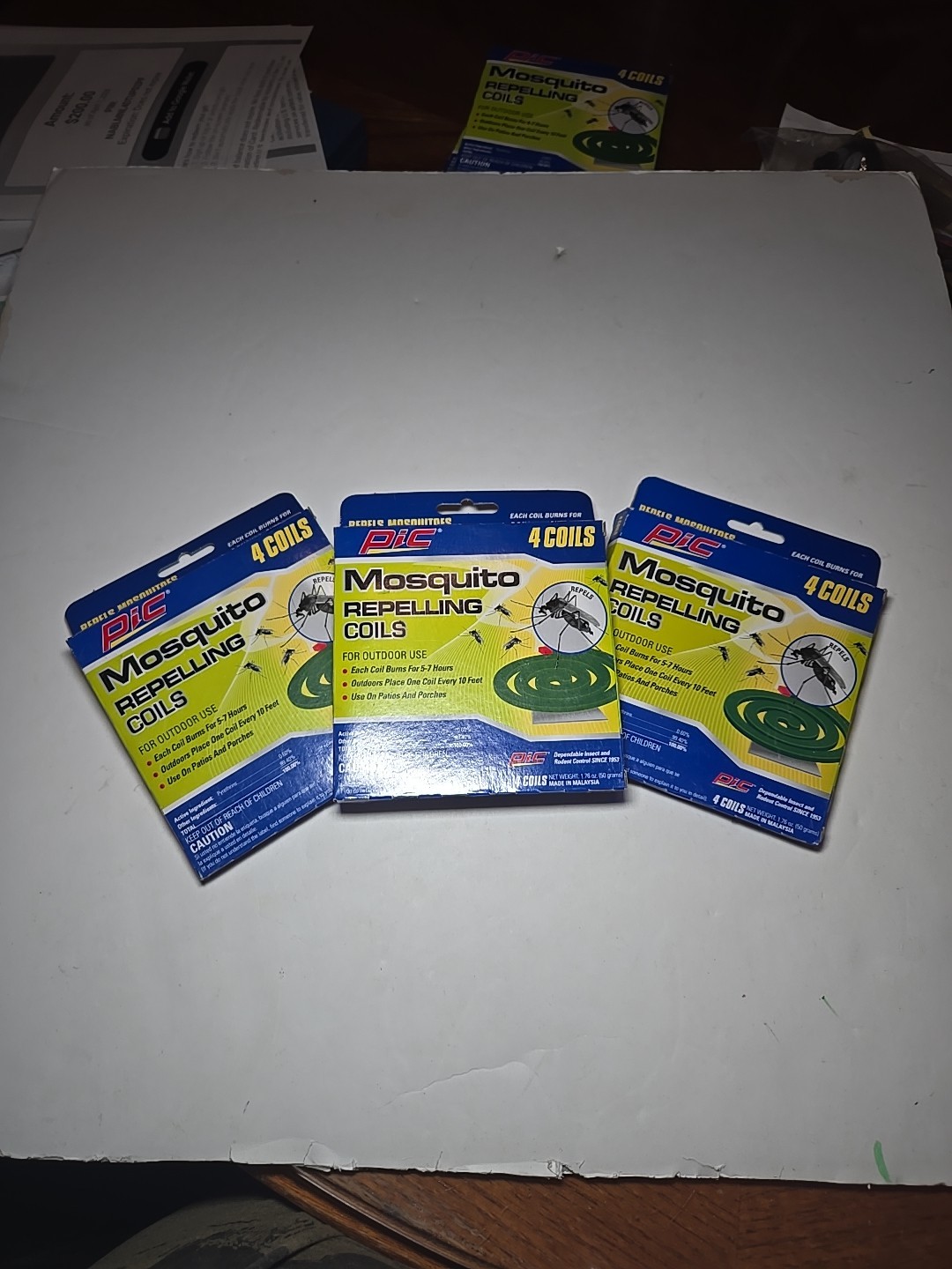 3 Pack – Pic Outdoor Mosquito Repelling Coils 4 Coils Per Pack