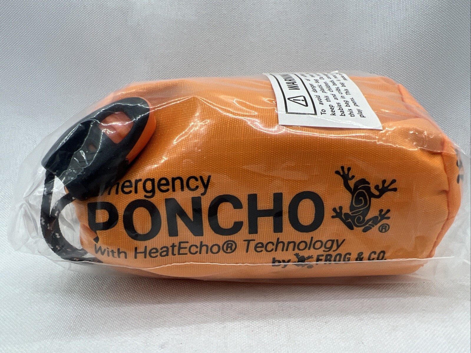 Survival Frog Emergency Poncho by Frog & CO – Reusable – Orange NEW