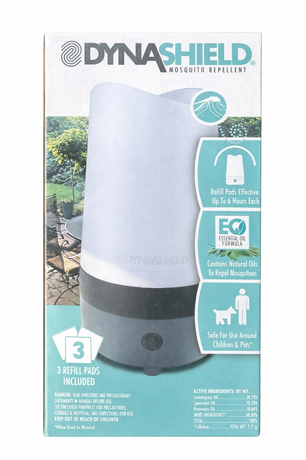 Dynatrap Dynashield Mosquito Repellent Non Pesticide Portable Battery Operated