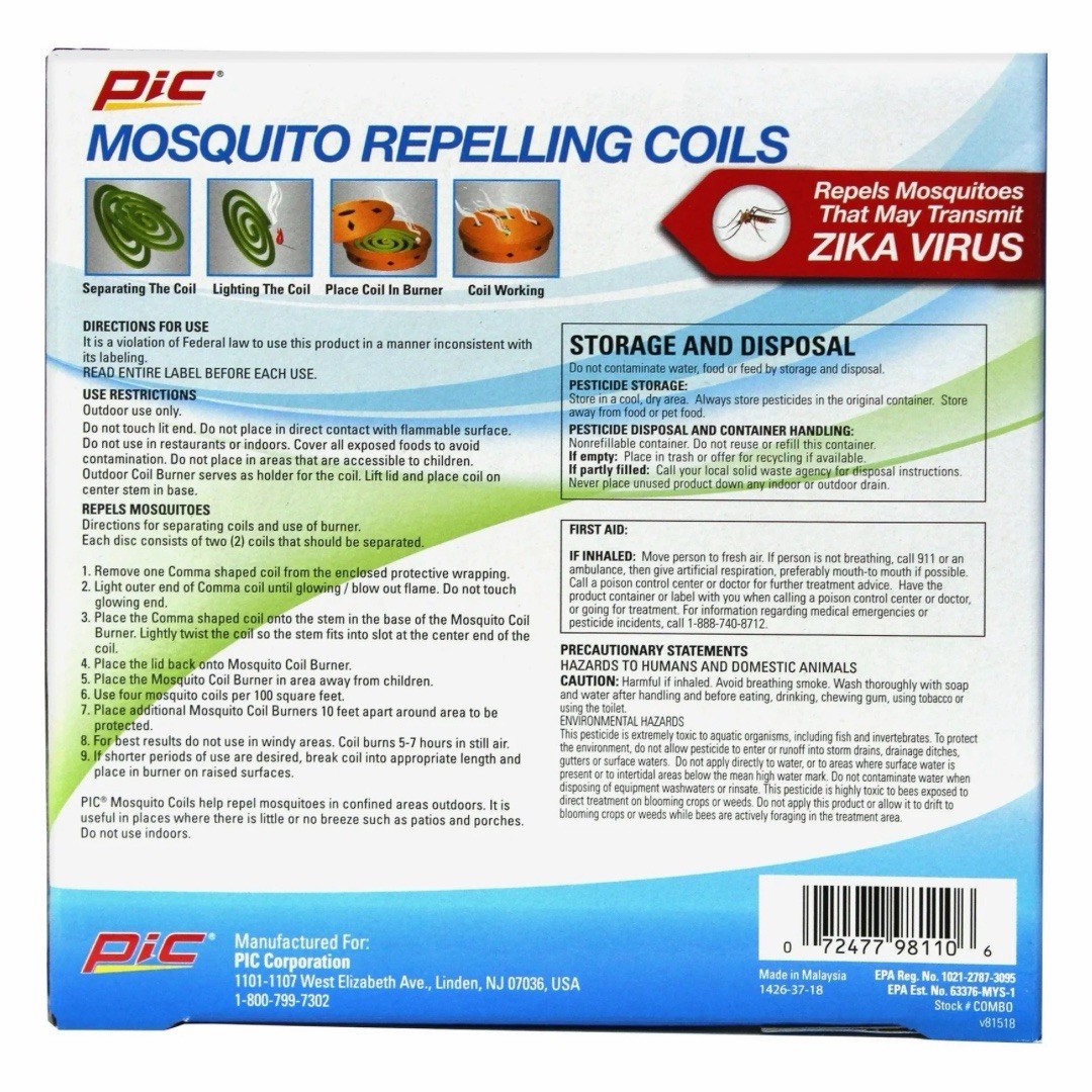 Mosquito Repellent Coils with Terra Cotta Burner, 3 Boxes, Insect Repellent
