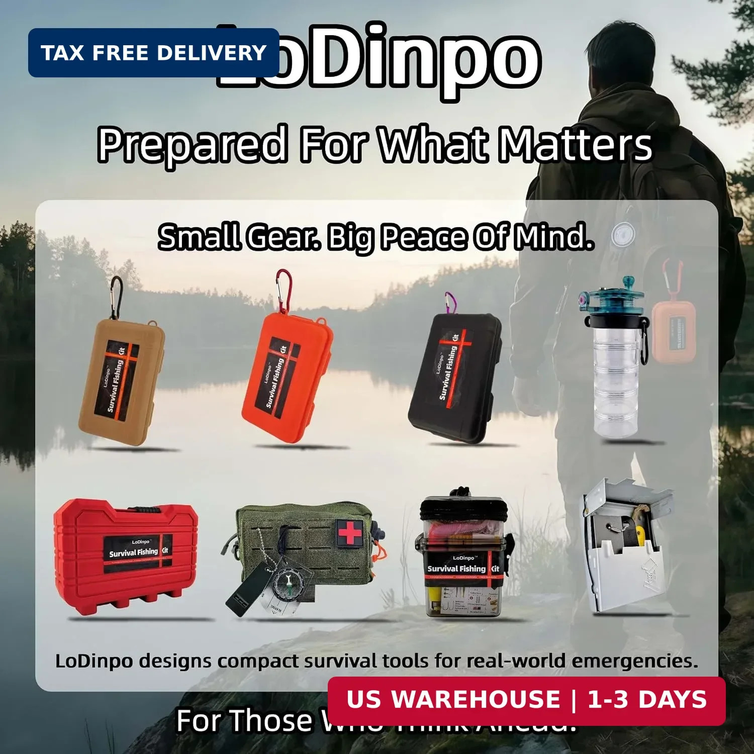 Mini Survival Fishing Kit-Compact Emergency Fishing Gear for Camping,Hiking,Bush