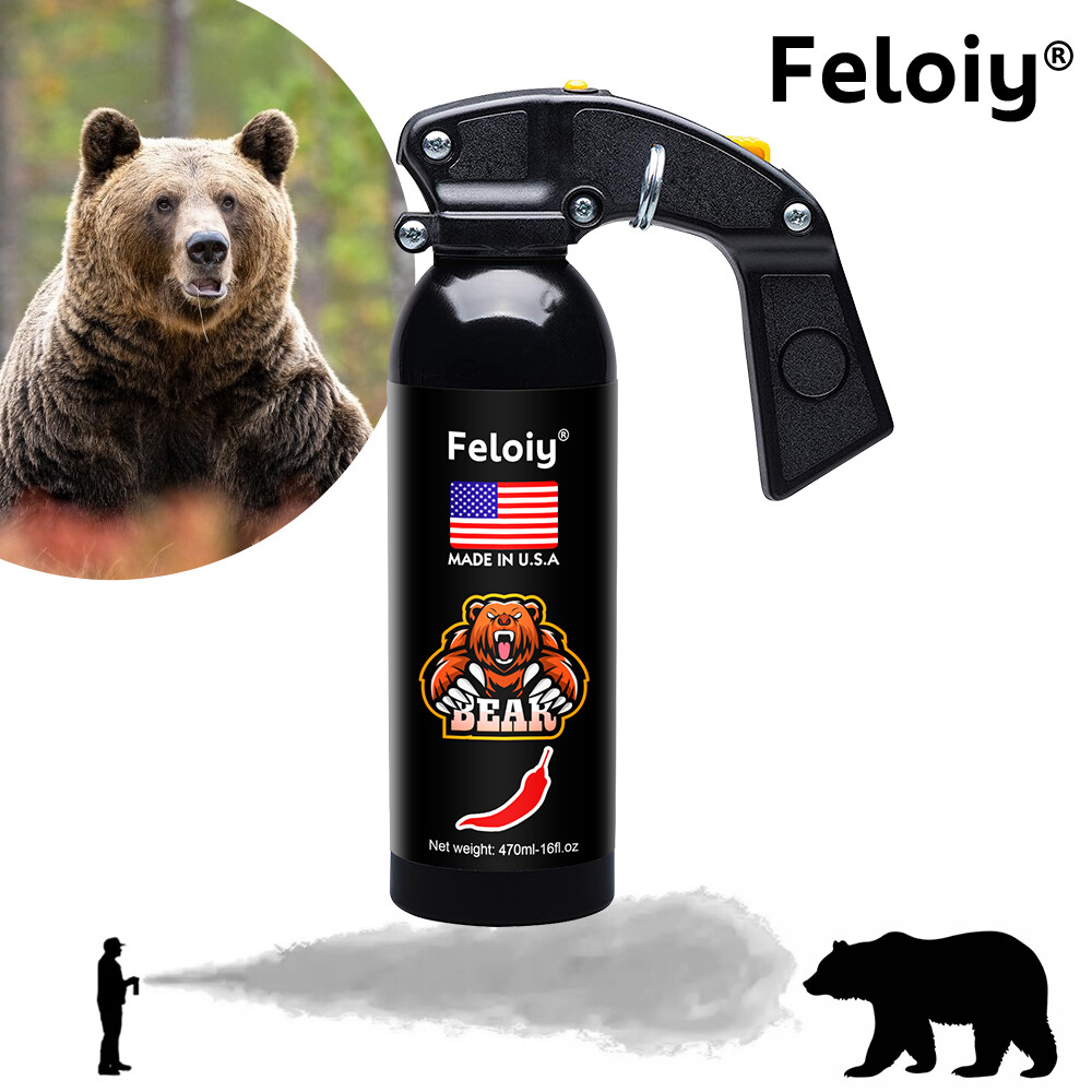 Feloiy 16 oz. Bear Repellent Survival Spray Deterrent 35ft