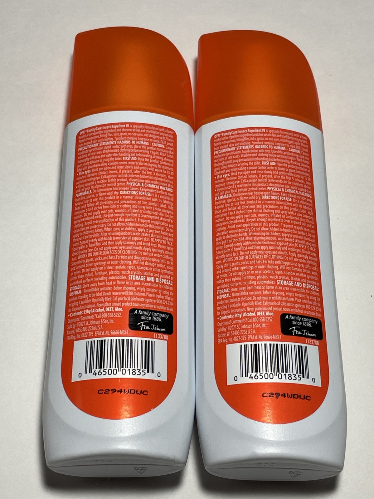 (2 BOTTLE) OFF FamilyCare Insect Repellent Spritz Unscented Bug spray 6ozEACH