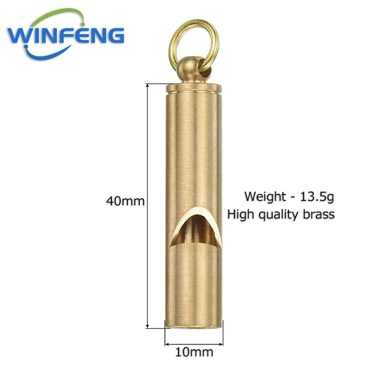 1 pc Brass Wilderness Survival Whistle – Durable Outdoor Safety Gear – NEW