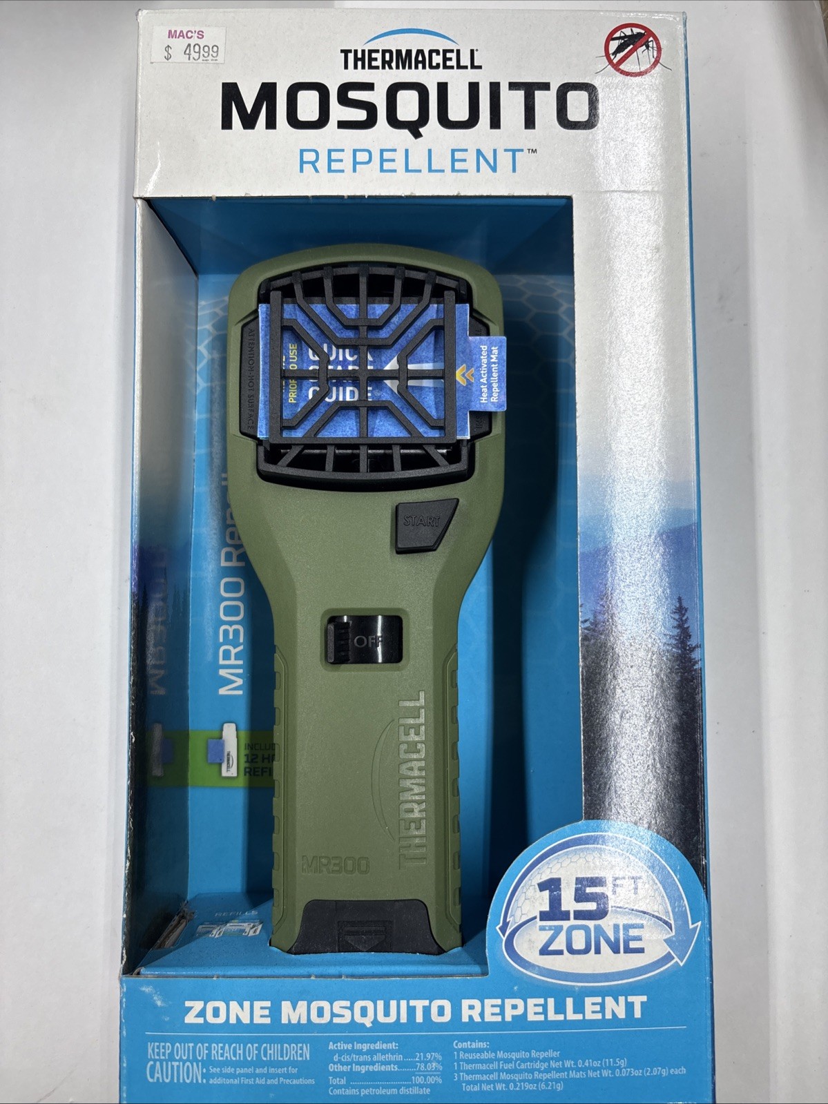 Thermacell Mosquito Repellent MR300 Portable Heat Activated Repellent New Sealed