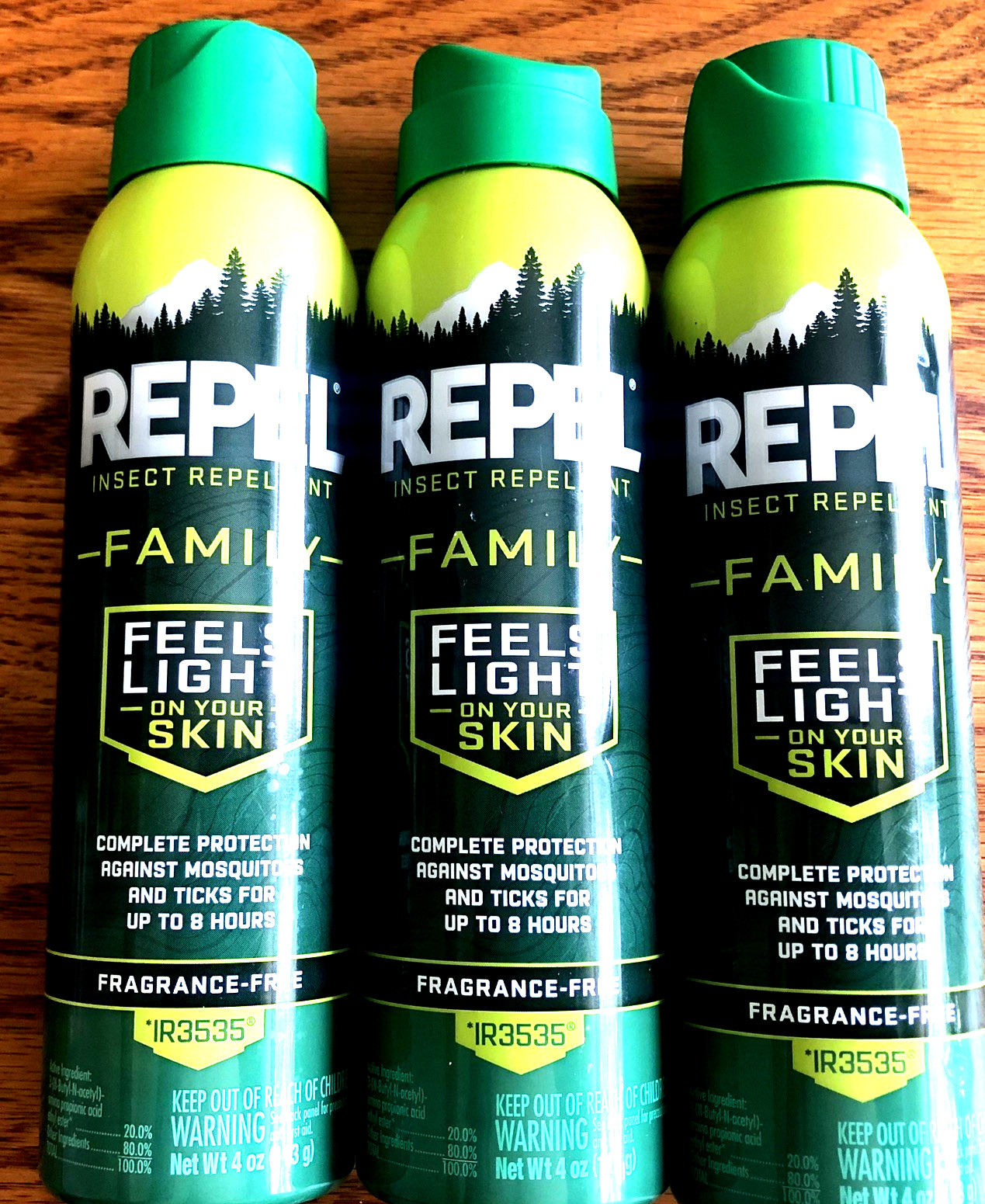 3 REPEL INSECT REPELLENT COMPLETE 8 HR PROTECTION SPRAY Mosquitoes & Ticks 4 oz