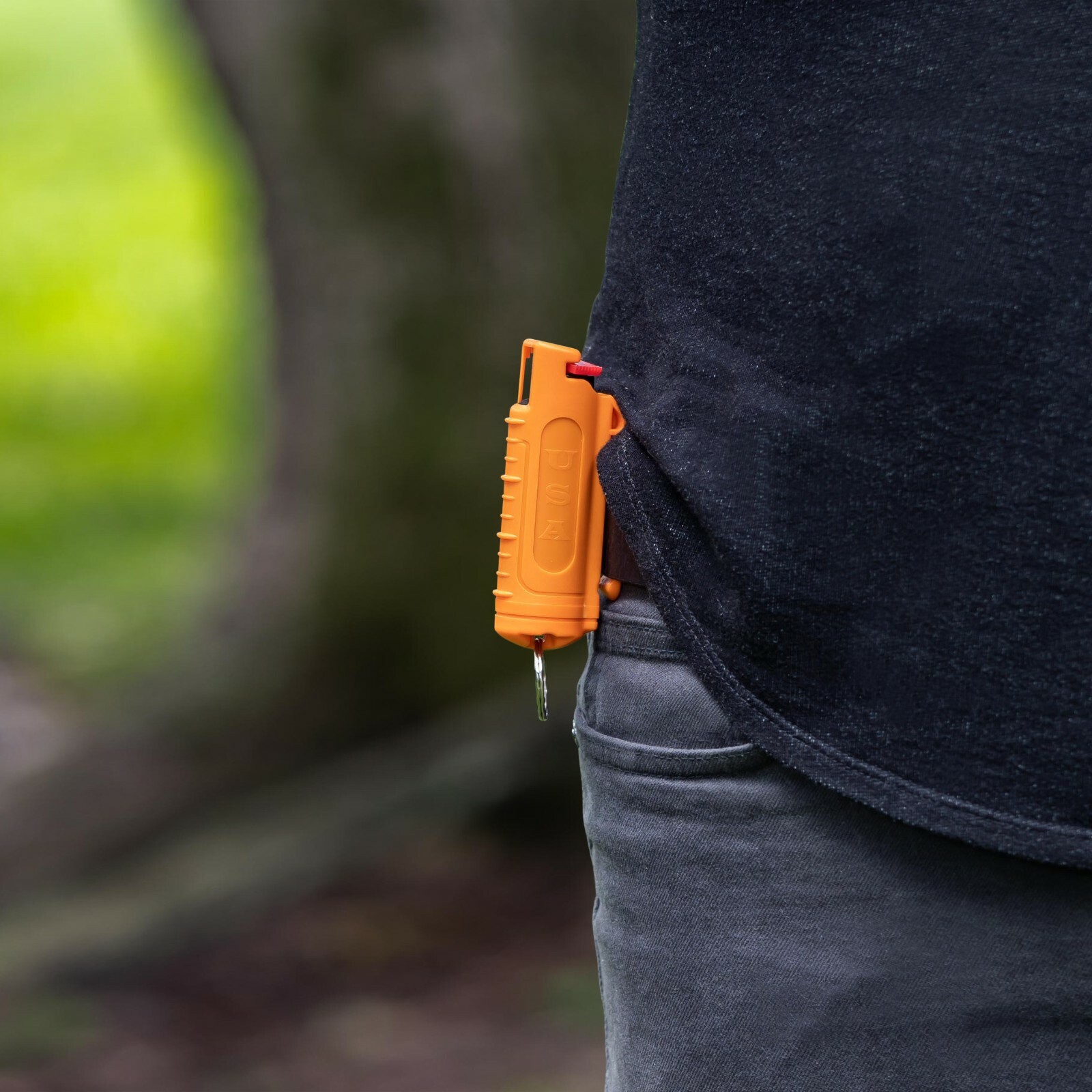 2 Police Magnum pepper spray .50oz orange molded keychain defense protection