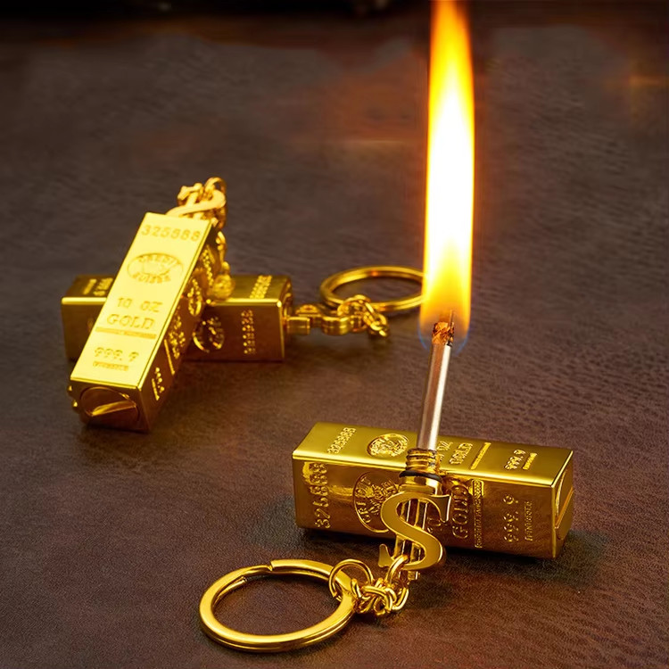 2Pack Permanent Match Lighter Gold Bar Matches Lighters for Outdoor Adventure