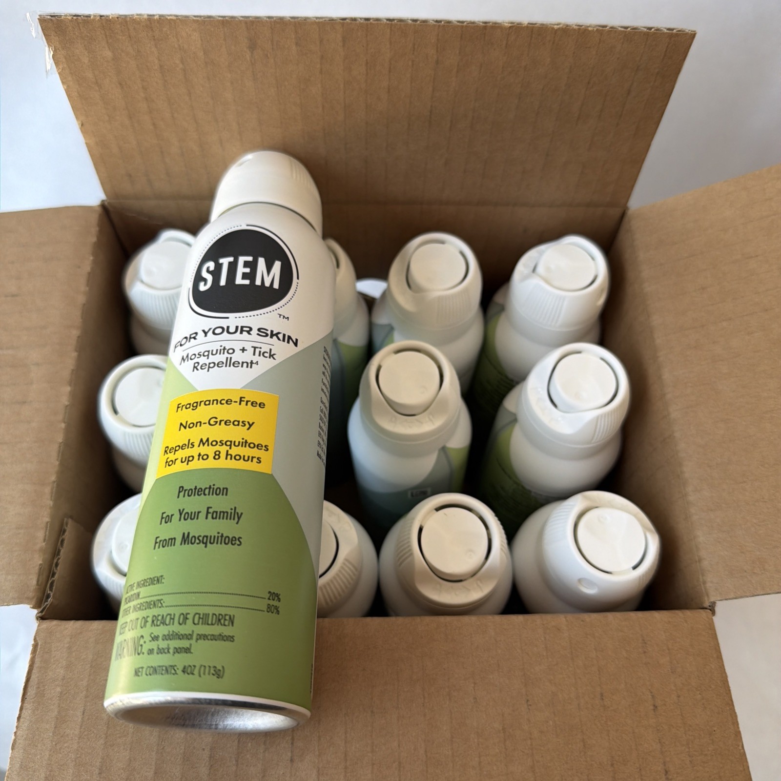 12 Pack Mosquito And Tick Repellent Picaridin 4oz Spray Cans ,For Your Skin Stem