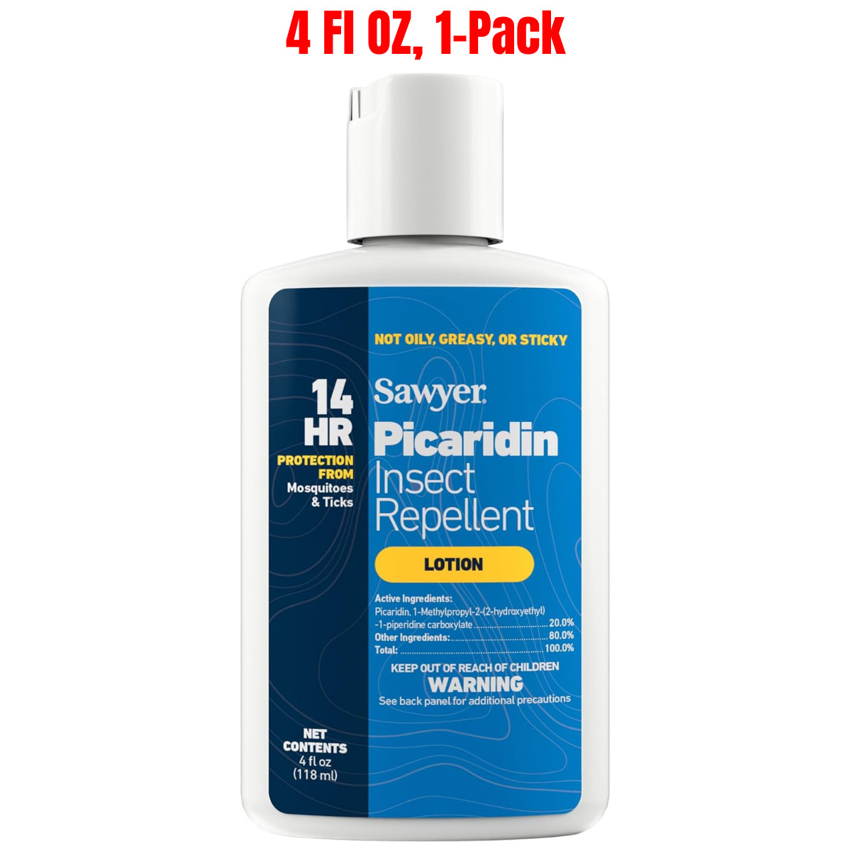 Sawyer Products SP564 Premium Insect Repellent with 20% Picaridin, Lotion, 4 Oz