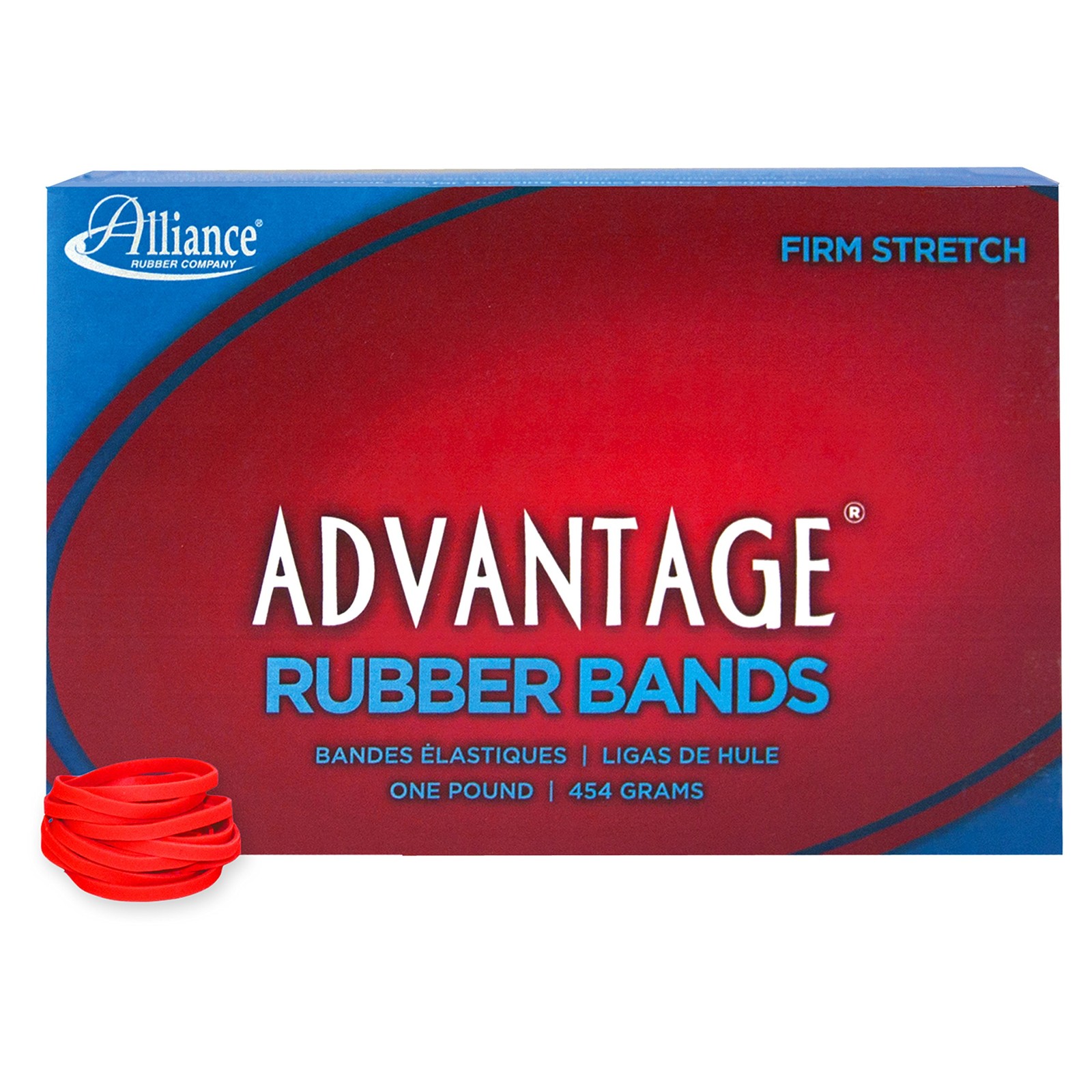 Alliance Rubber 96305 Advantage Bands Size 1 Pound 2 x 1/8 inches, Red