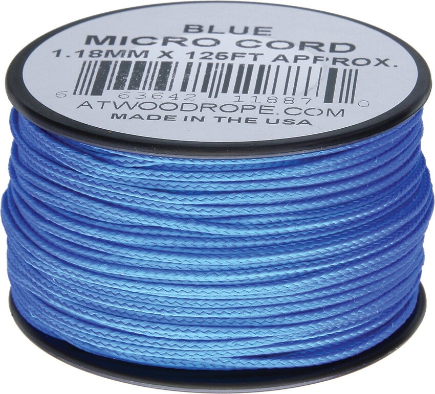 Micro Cord 125ft Polyester/Nylon, Strength 100 lbs, High Tech Braided USA Made