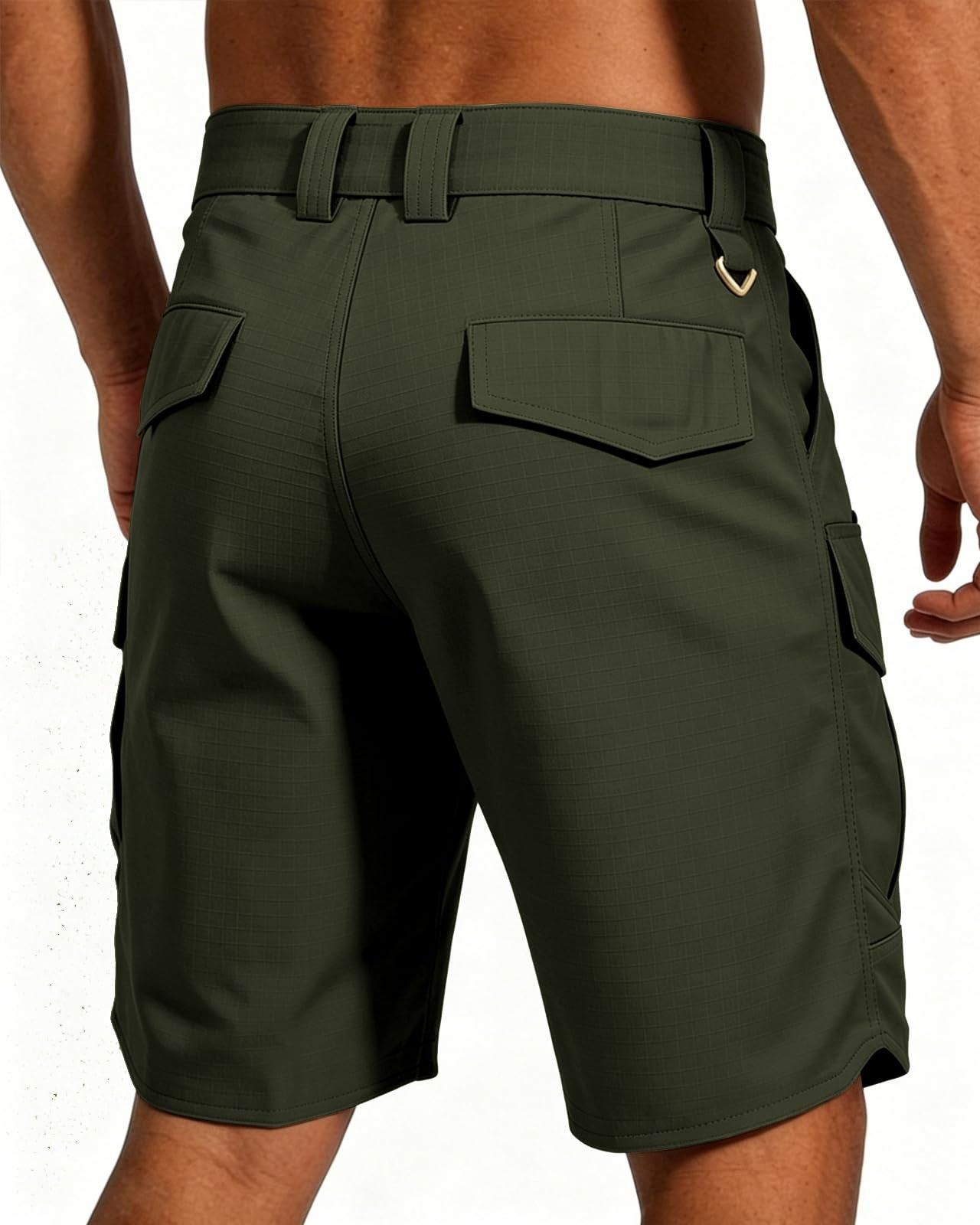 Pillxter Men’s Hiking Cargo Shorts Waterproof Quick Dry Medium, Army Green