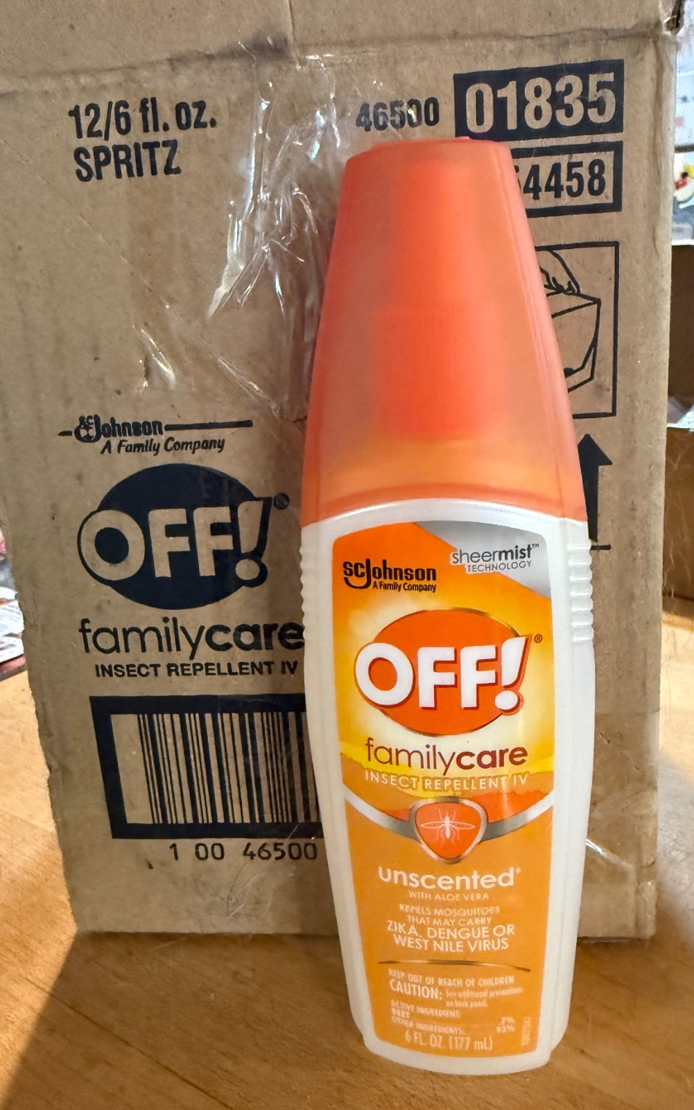 Off Family Care insect repellent 6oz unscented with aloe with deet NEW