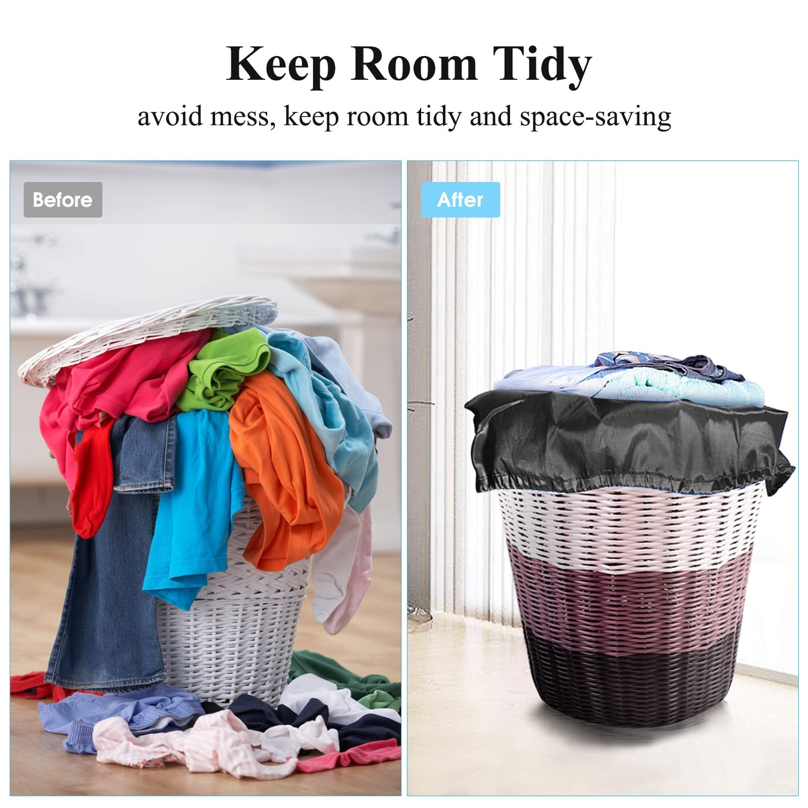 OTraki Medium Laundry Bag 24×32 inch Heavy Duty Travel inch, Black