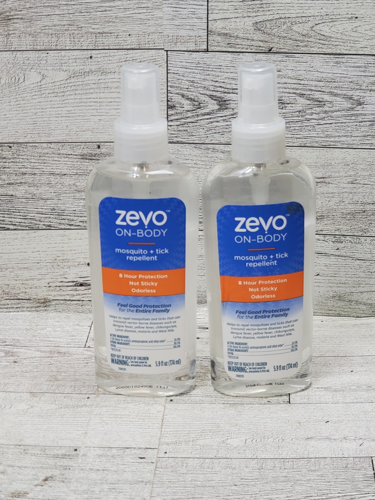 Zevo on Body Mosquito + Tick Repellent Pump Spray – 5.9 Fl Oz, 2 pack