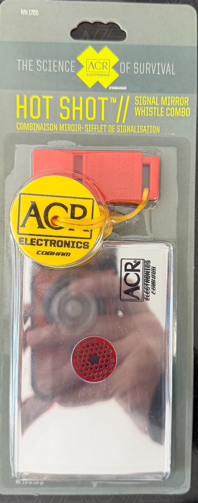 ACR Hot Shot Signal Mirror And Whistle **Brand New**