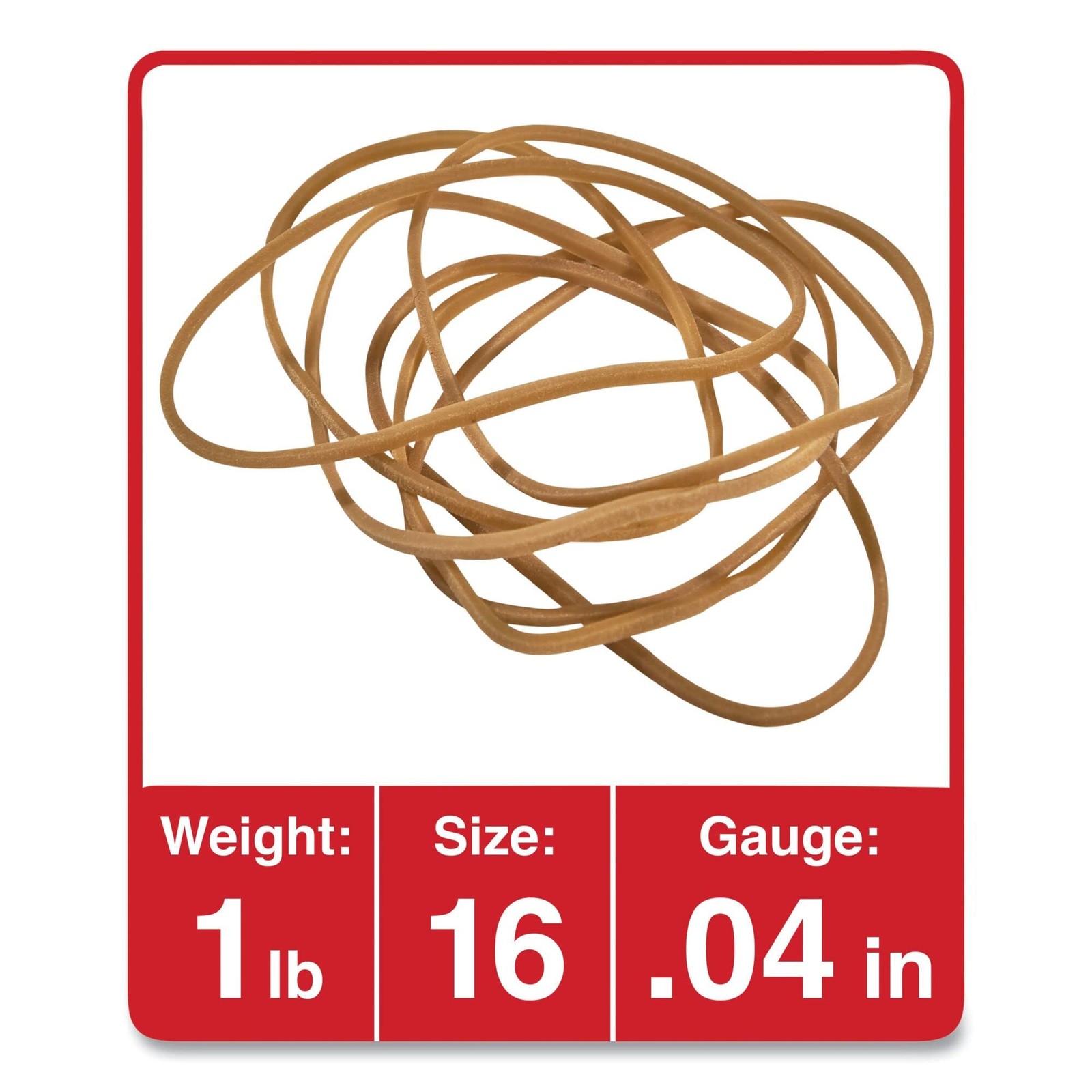 Universal Rubber Bands, Size 16, 1lb Pack 1 Lb, Beige