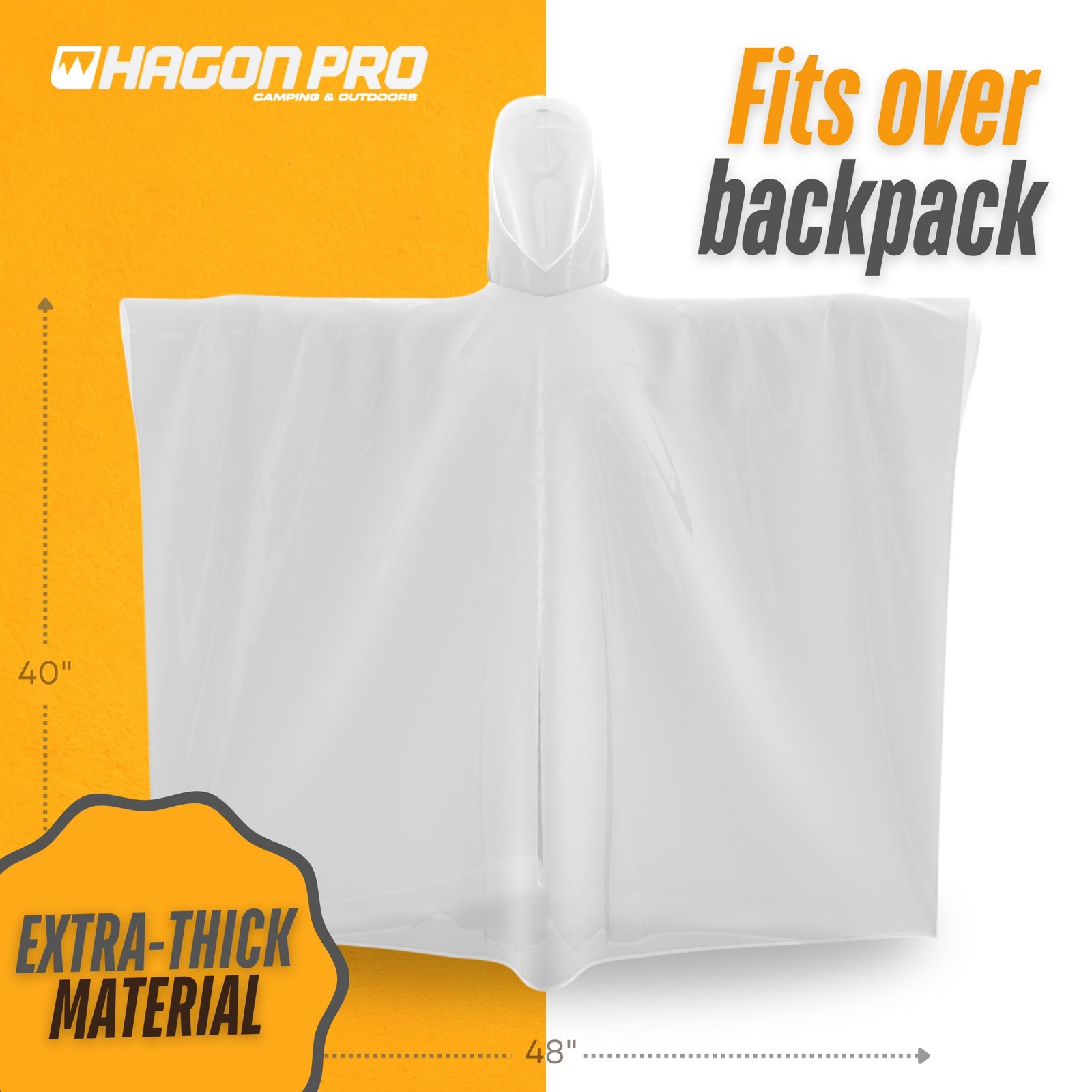 Disposable Rain Ponchos For Adults 5 Pack