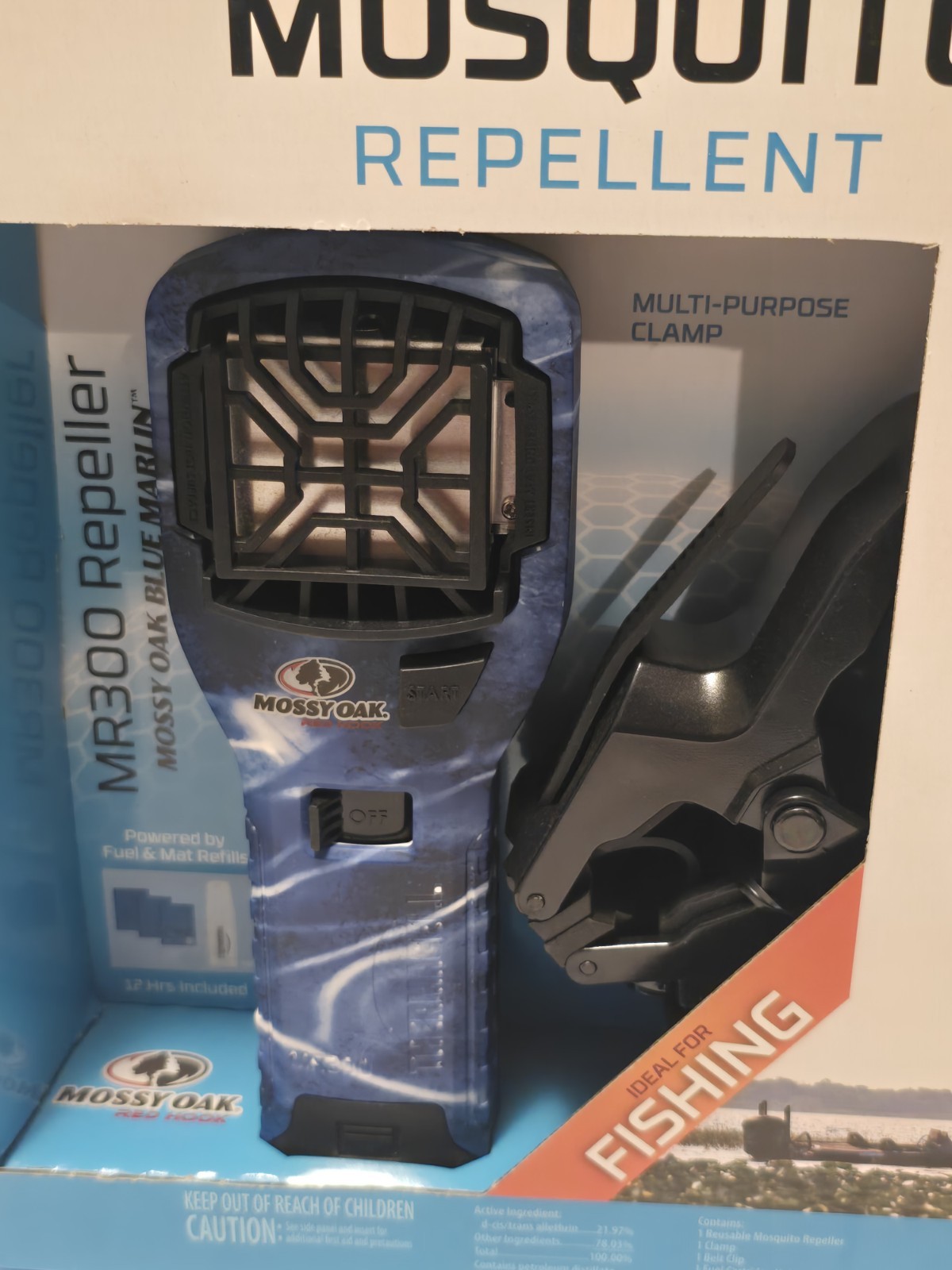 Thermacell Mosquito Repellent, MR300 Repeller Mossy Oak Blue Marlin Fishing Camp