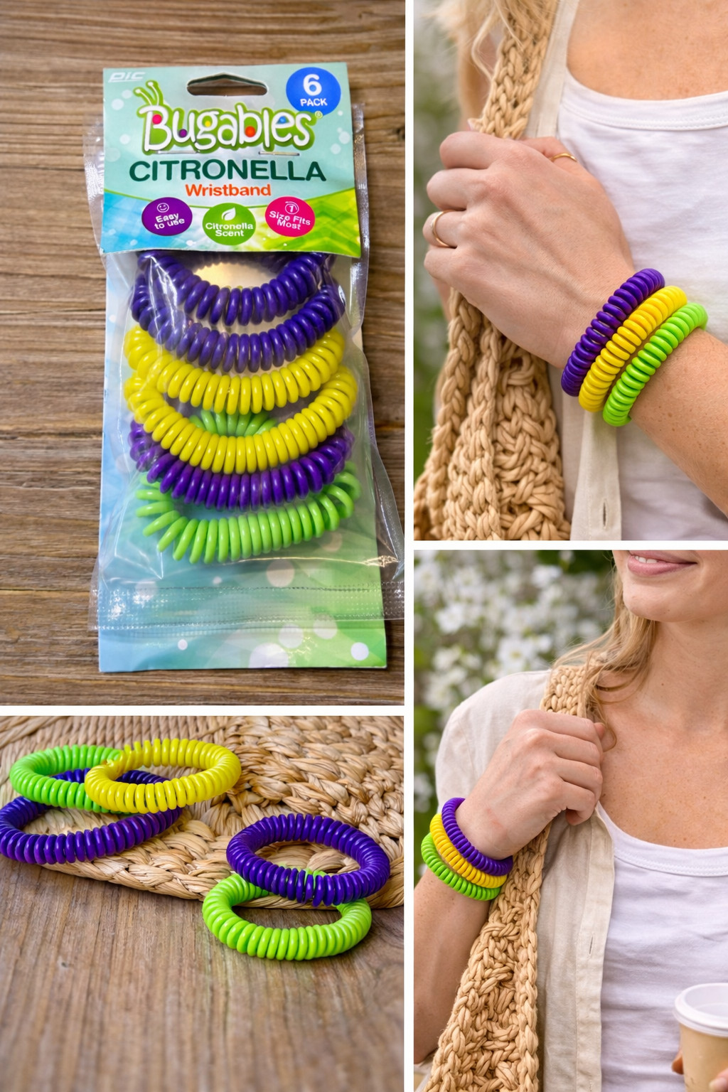 Bugables Citronella Wristbands – 6 Pack
