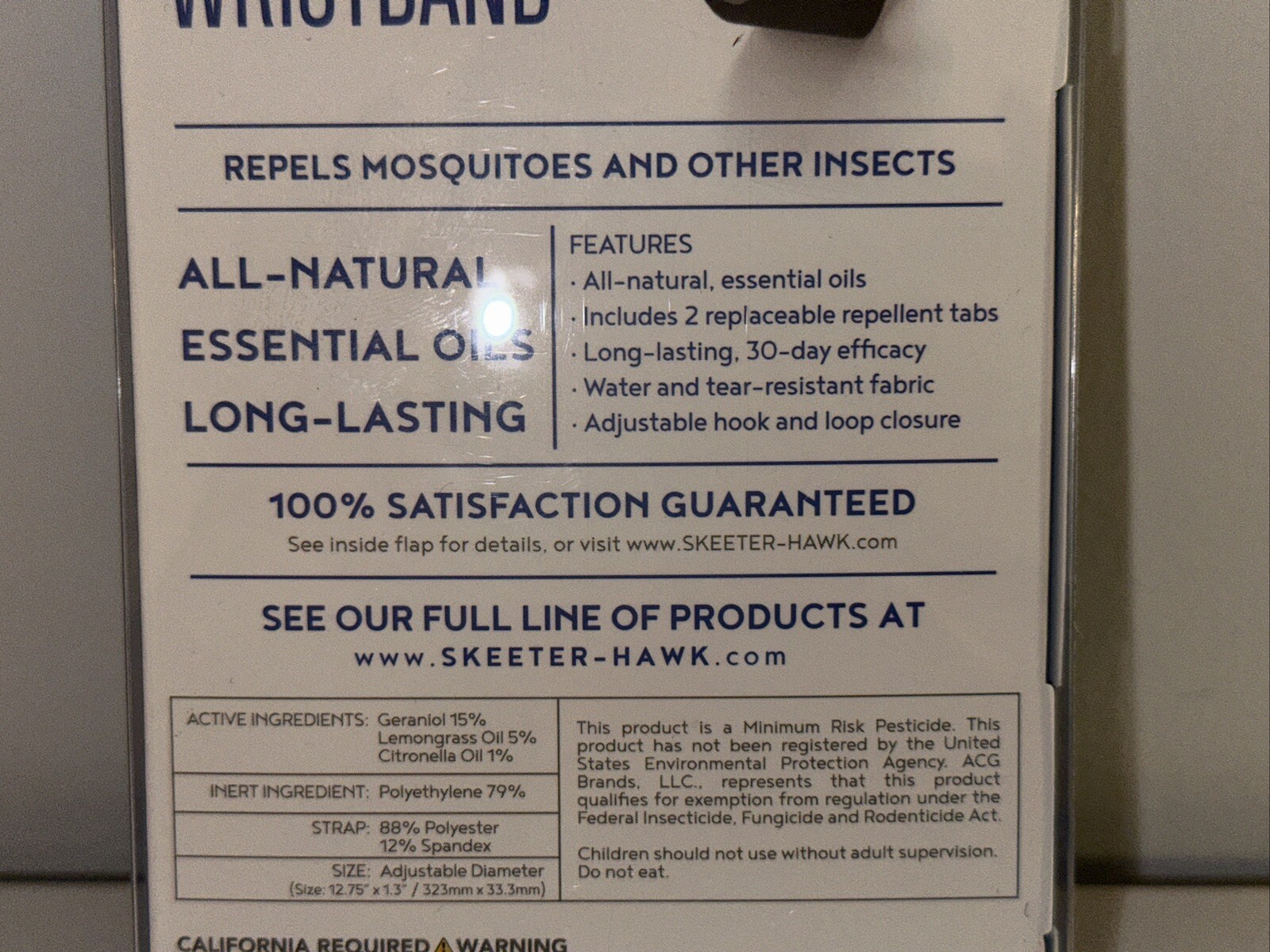 LOT OF 4-Mosquito WRISTBANDS Repellent Skeeter Hawk INCLUDES 2 REPELLENT TABS