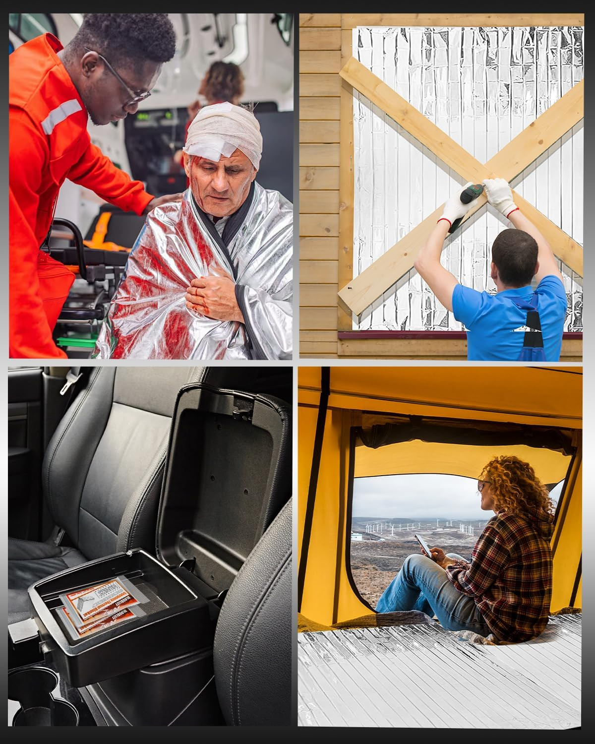 5-Pack Emergency Thermal Blankets, Heavy Duty Mylar Space Blanket with Ultimate