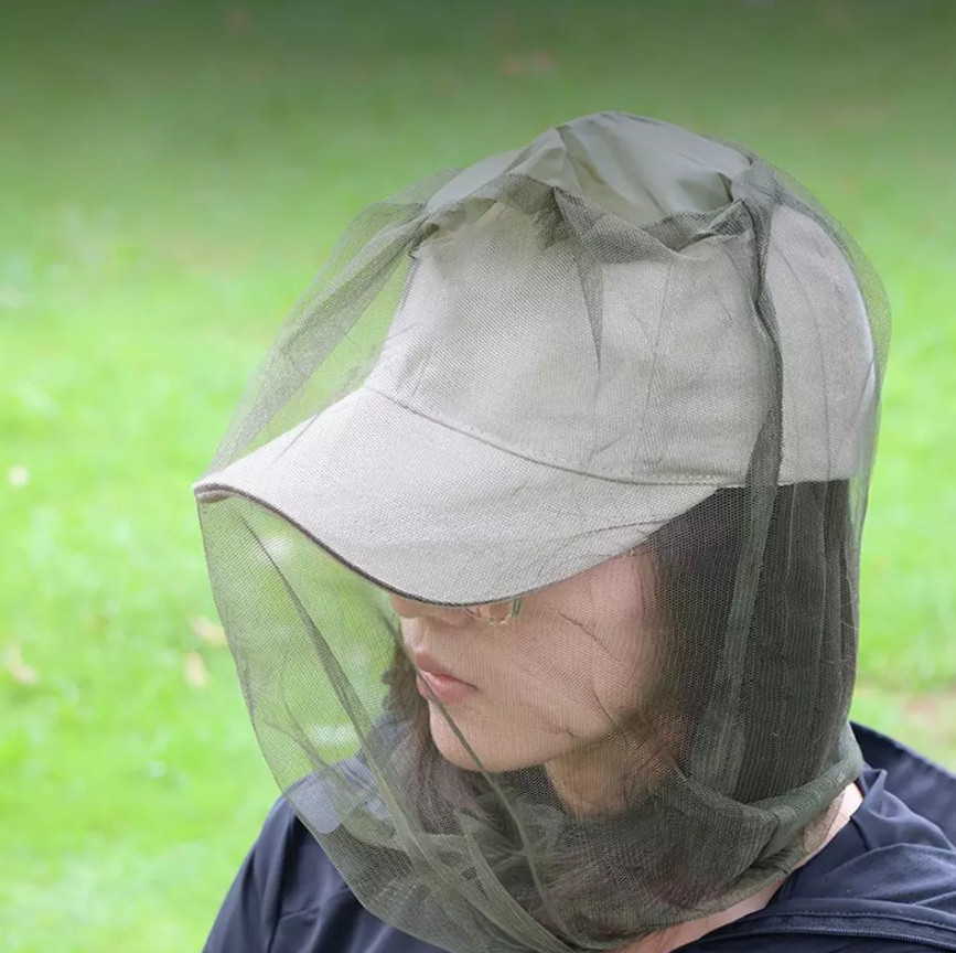 2Pcs Anti-Mosquito Bug Bee Insect Head Net Hat Cap Sun Protection Fishing Hiking
