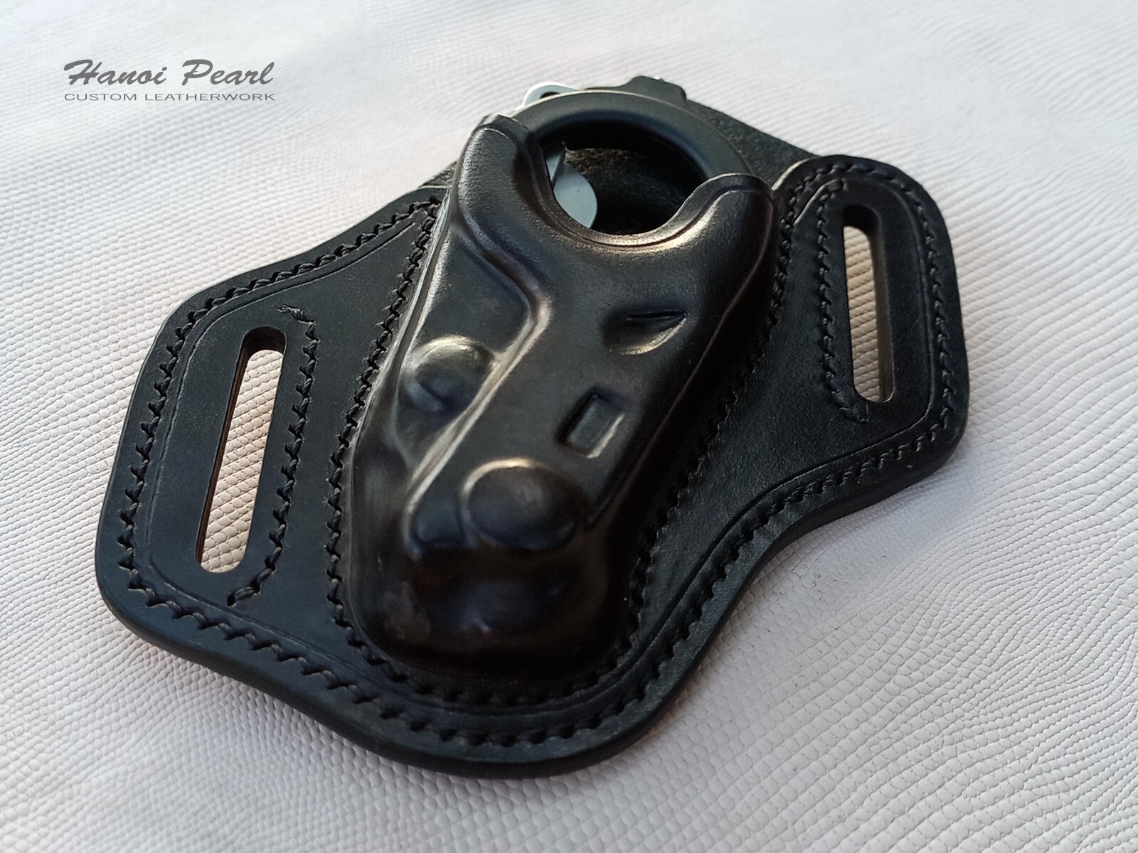 Custom Black Leather Holster for Leatherman Raptor Rescue