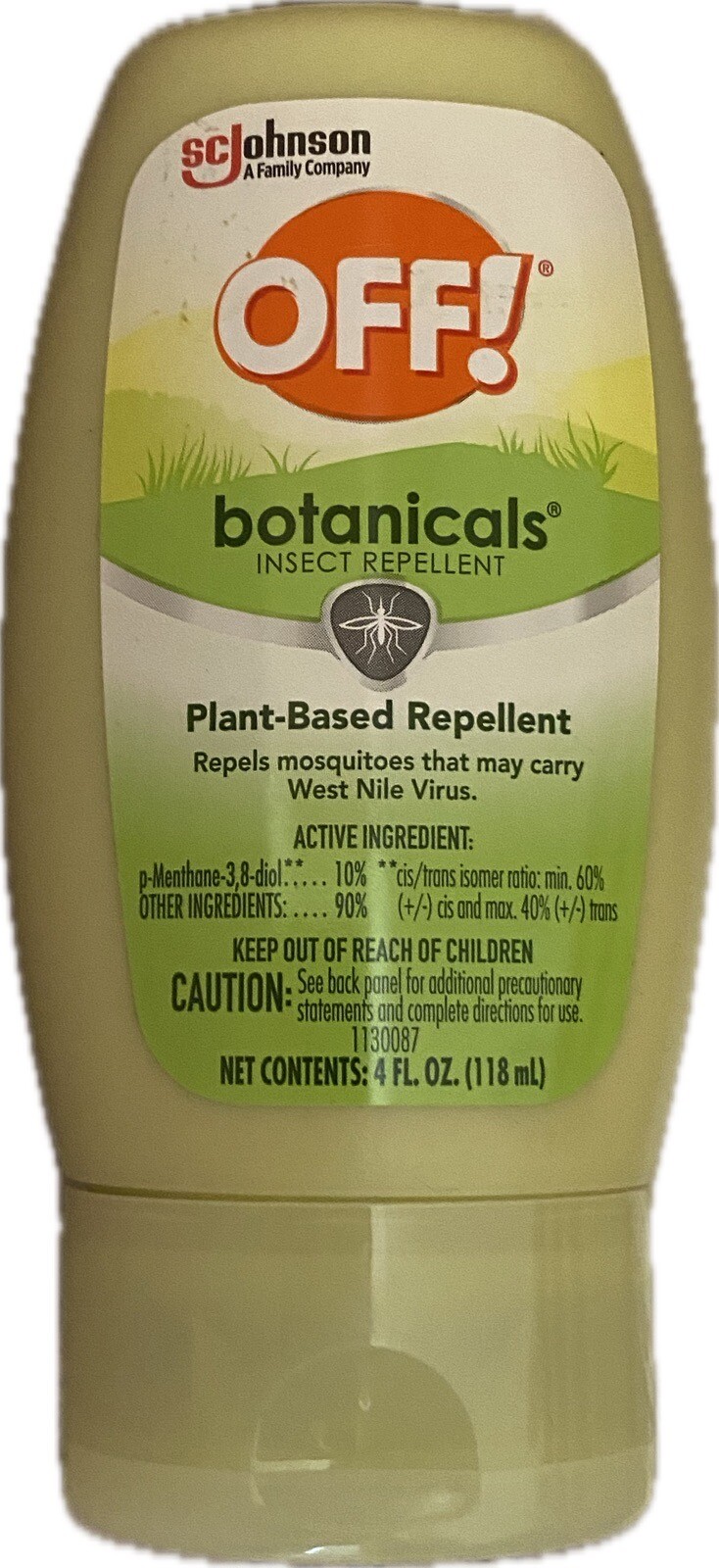 Off! Botanicals 1130087 Insect Repellent Lotion 4 FL Oz. Repels Mosquitoes