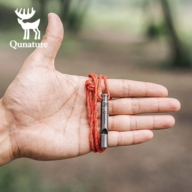 Qunature Emergency Whistle Titanium Signal Whistle Loud 120 dB Safety Survival