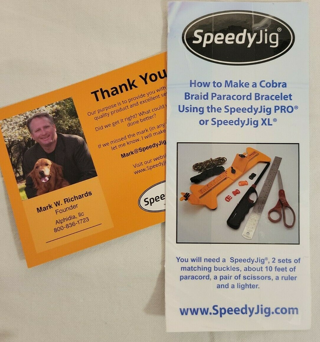 SpeedyJig Pro Paracord Bracelet Kit and Jig w/Paracord Buckles Instructions