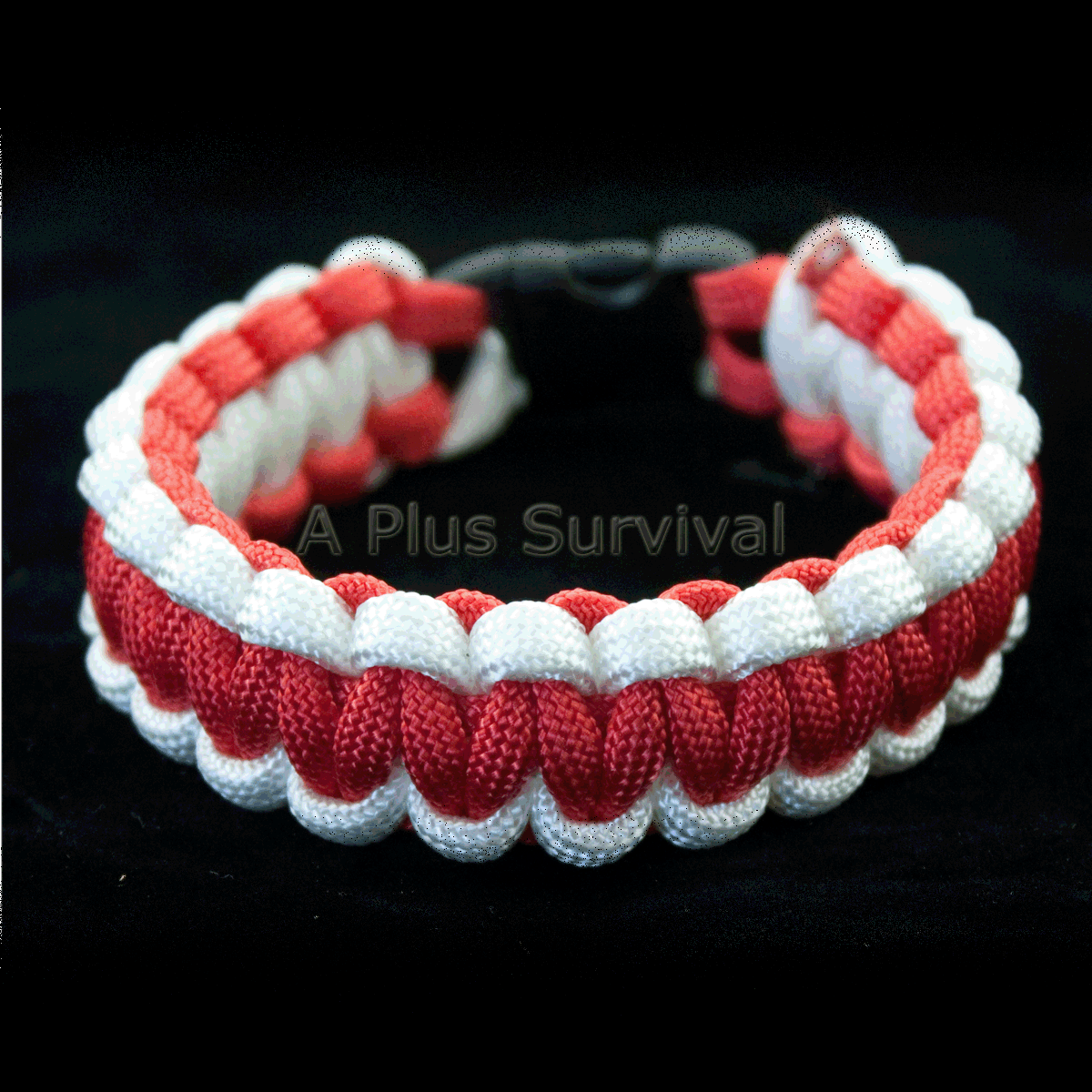 White & Red – Paracord Emergency Survival Rope Bracelet – Made in the USA