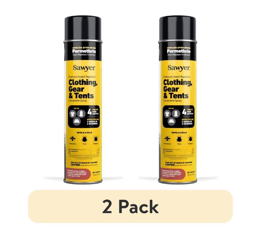 (2 pack) Sawyer Products Premium Permethrin Insect Repellent Aerosol Spray