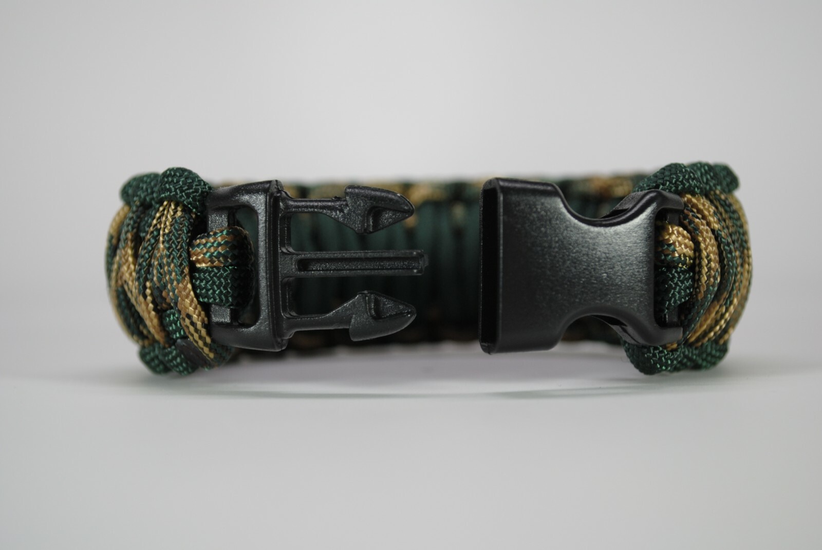 550 Paracord Survival Bracelet King Cobra Emerald Green/Woodland Made in the USA
