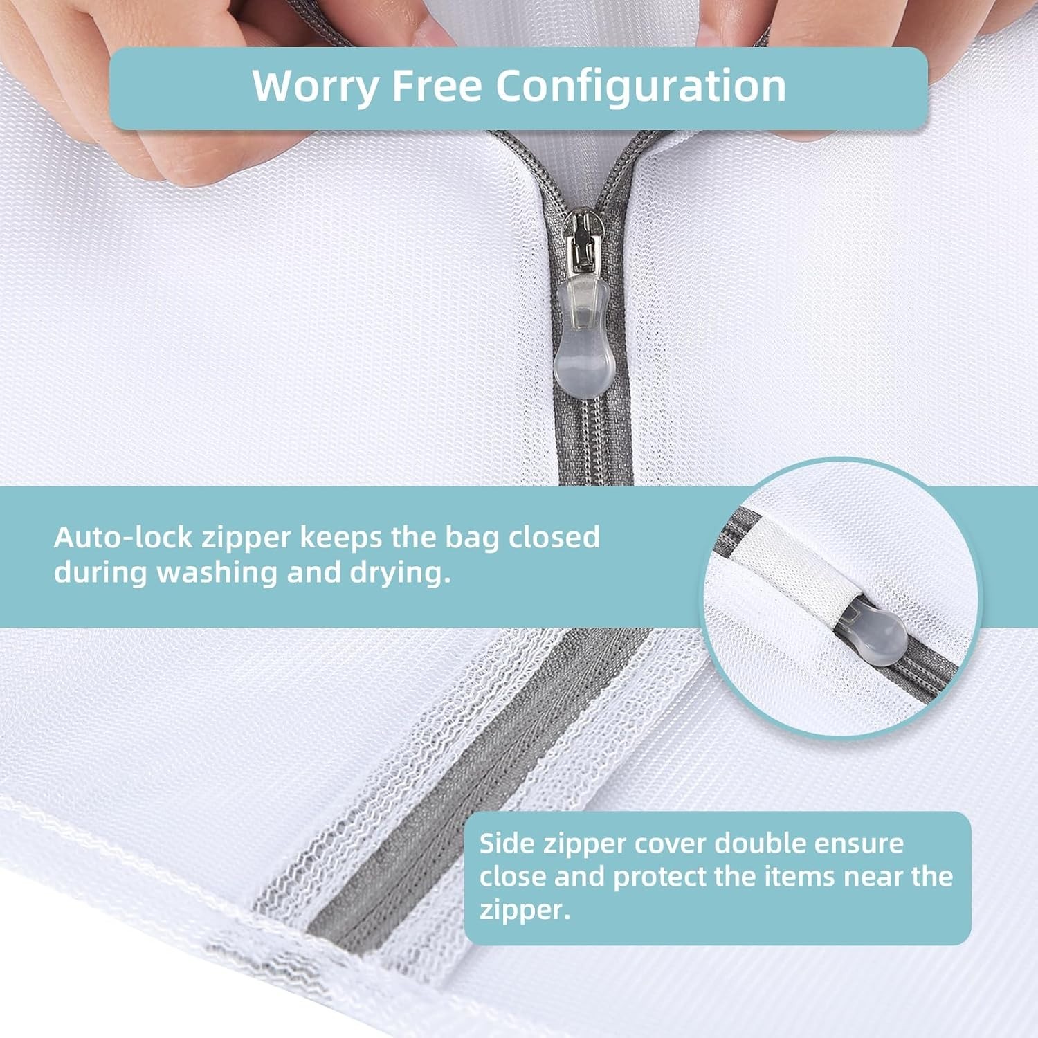 GOGOODA 2 Pack Extra Large Mesh Laundry Bag 43 2 XXXXL Large, Fine White