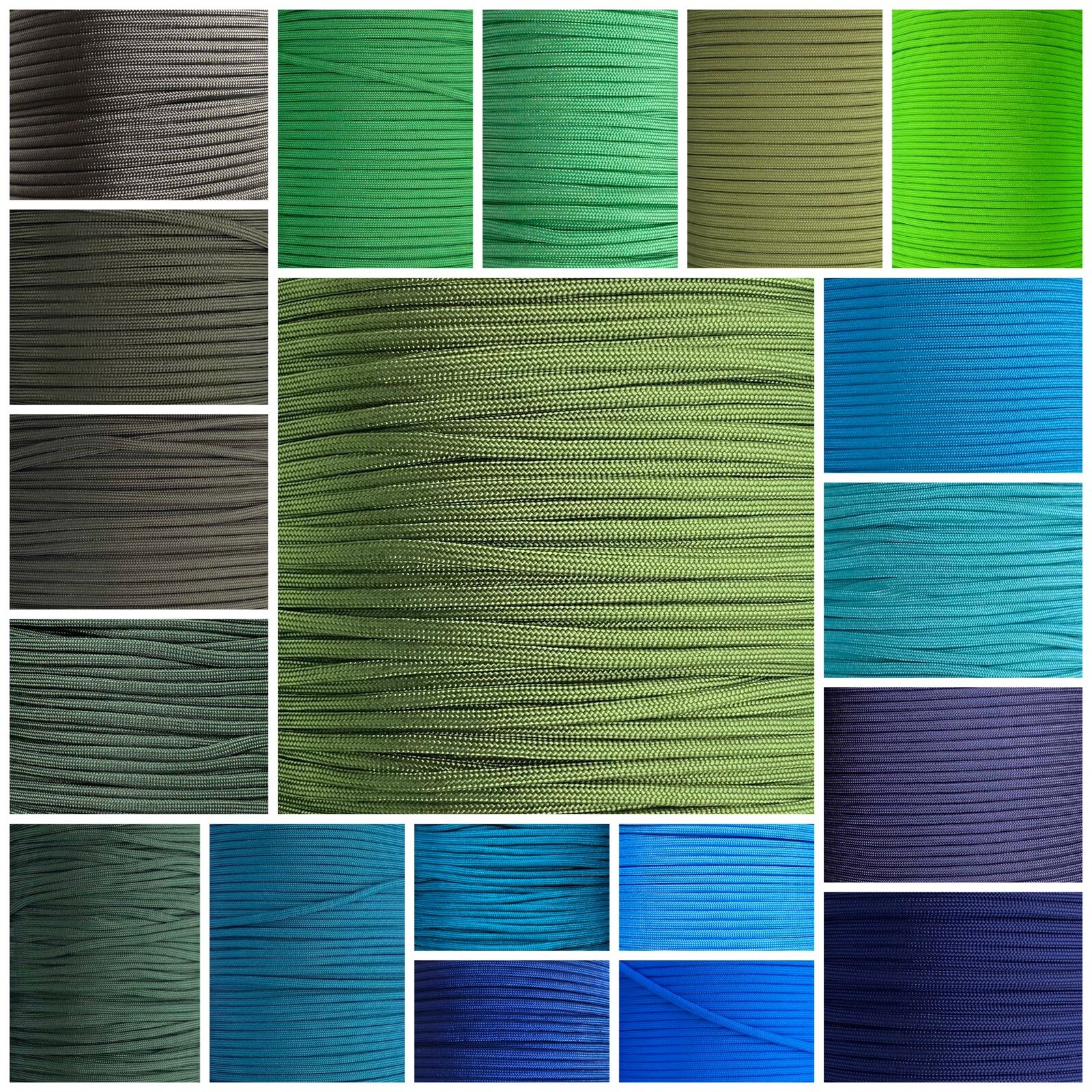 550 Paracord Type III 7 Strand Parachute Cord 50,100 ft – Nylon Solid Color USA