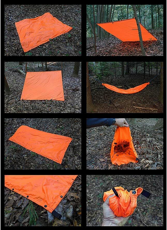 ESEE Survival Signal Tarp Durable 300 Denier Nylon Construction Blaze Orange