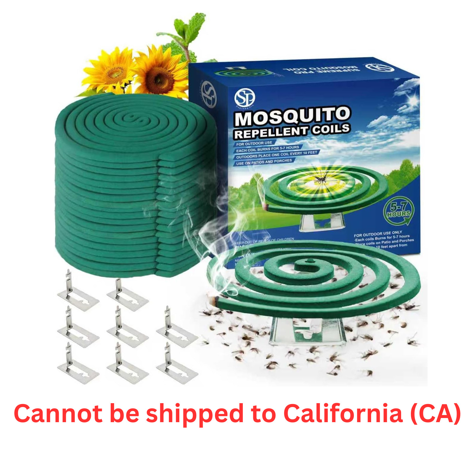 16 Coils Supreme Pro Mosquito Repellent Coils – Outdoor Use Reaches Up to 10 fts