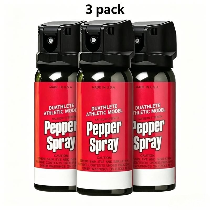 3 Packs Athletic Pepper Spray Max Strength Self Defense for Running Cycling 60ML