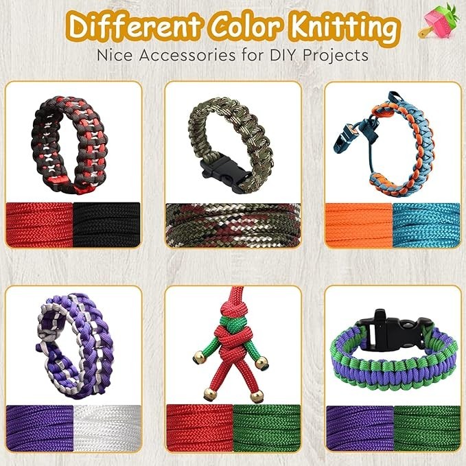 40 Colors 10 Feet Paracord Cord Multifunction Paracord Ropes 550Lb Survival Para