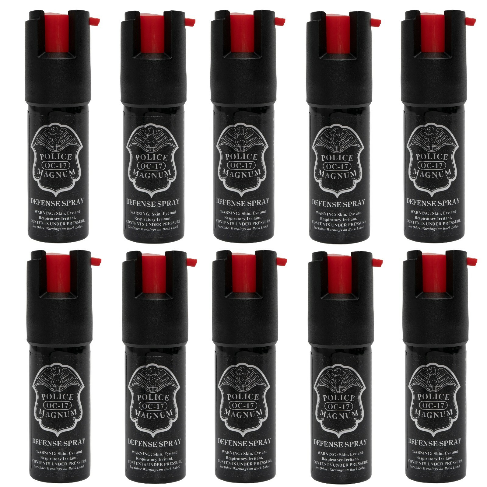 10 Pack .50oz Police Magnum Pepper Spray Self Defense – Tactical OC Hot Strength