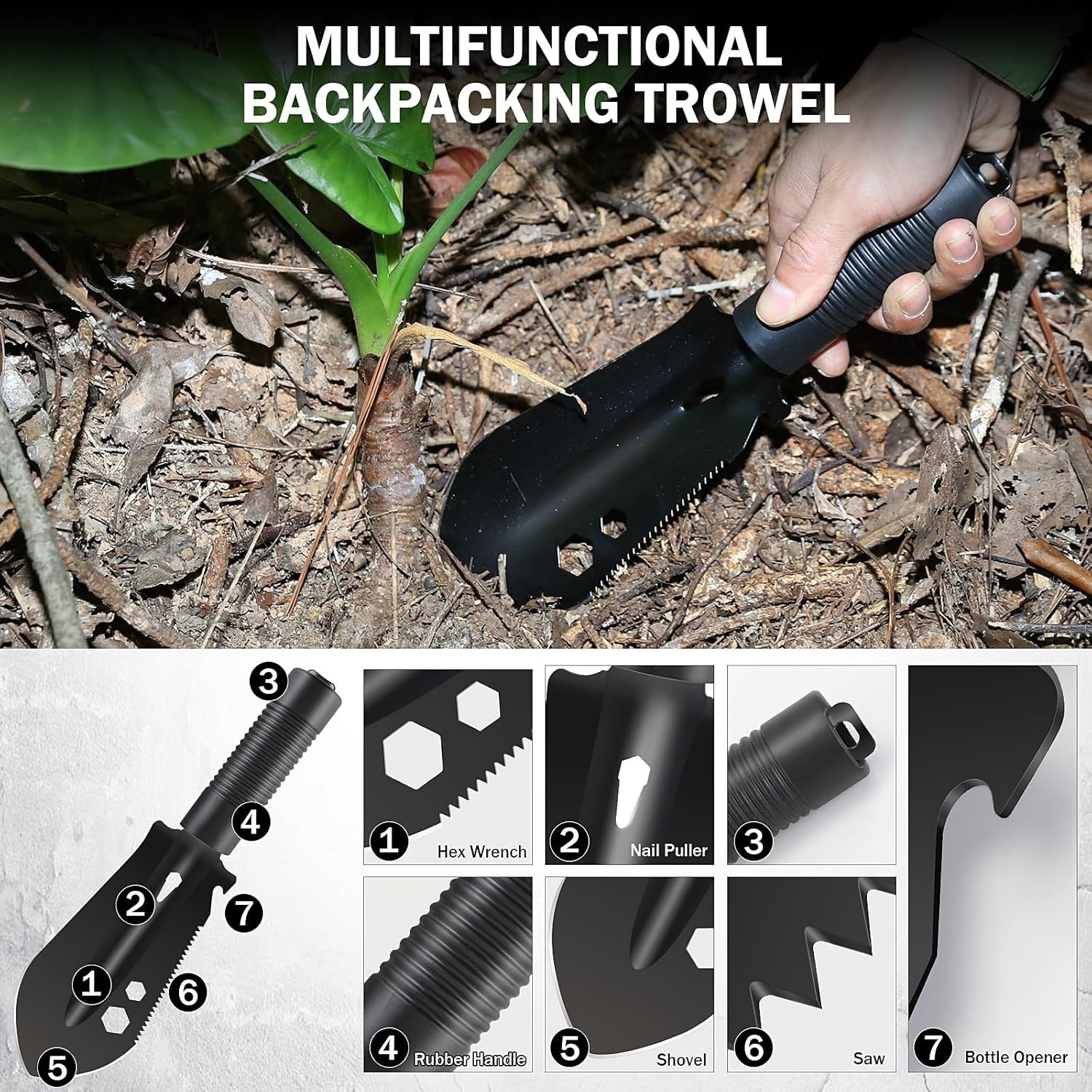 258 PCS Survival Kit Gear Emergency Backpack Water Filter First Aid Camping Hiki