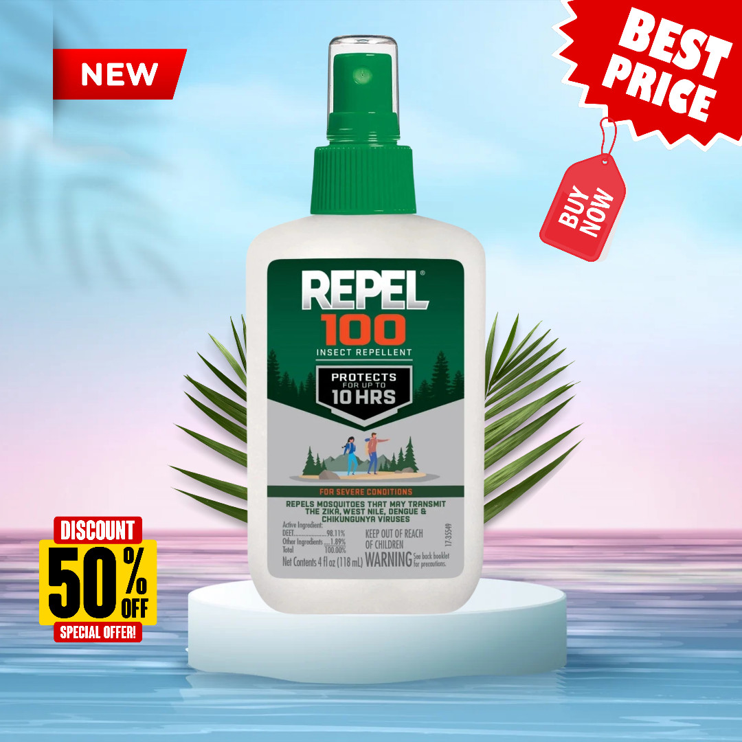 Repel 100 Insect Repellent 4 oz. – DEET Pump Spray 10Hr Mosquito Tick Protection