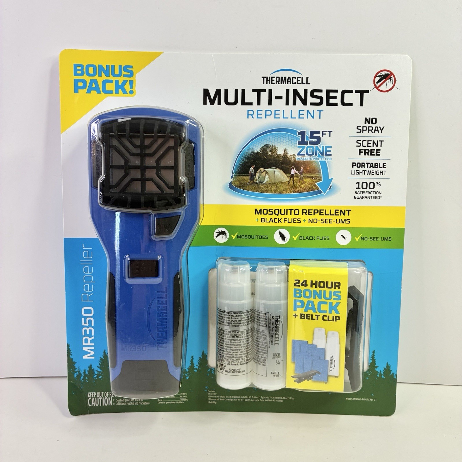 24hr Thermacell MR350 Portable Mosquito Repeller #MR350MI108 (2 Carts, 6 Mats)