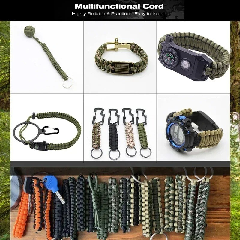 30m 550 Paracord Rope 7 Strand 4mm Military Tactical Camping Survival Cord
