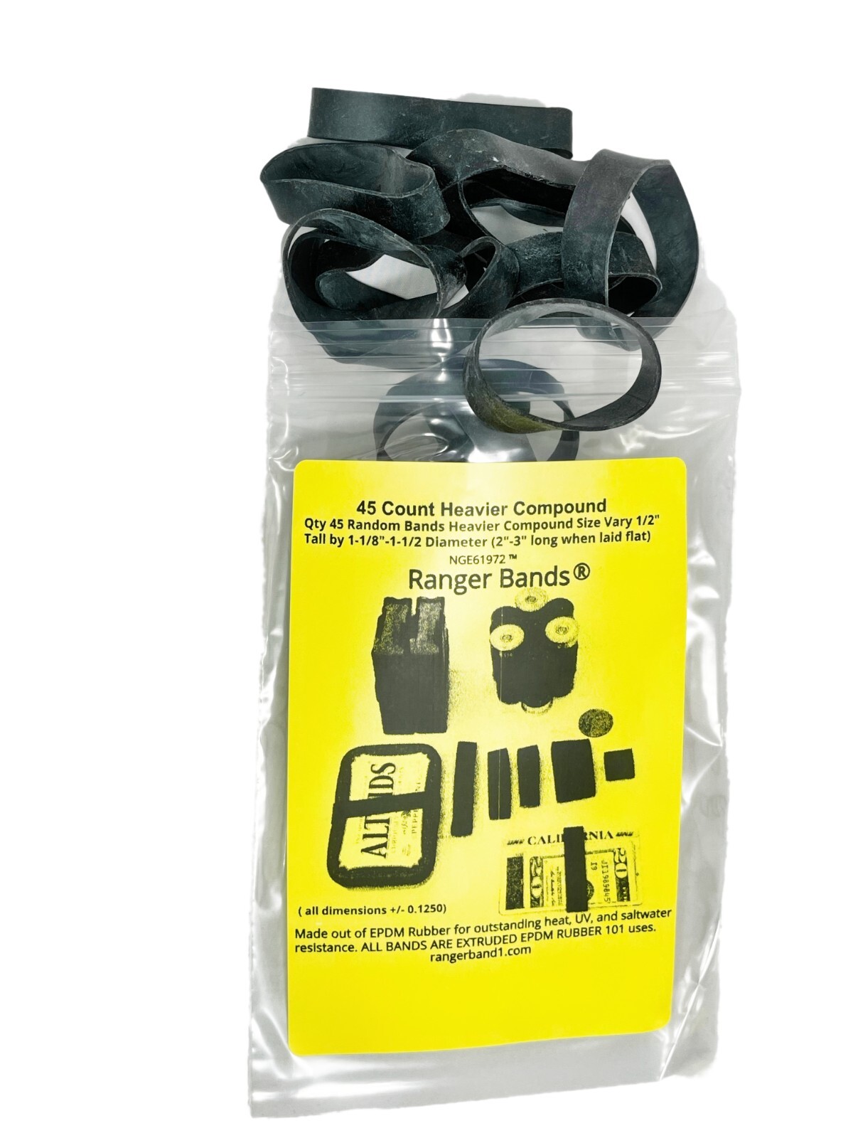 Ranger Band 1 Random 45 Heavier Compound EPDM Rubber Tactical Bands Survival USA