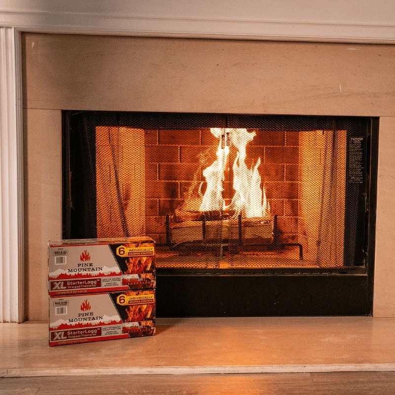 XL Wrapped Fire Starter Logs Portable Easy Lighting 1LB Clean Burning